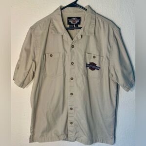 Harley-Davidson Men's Short-Sleeve Work Shirt, Size L